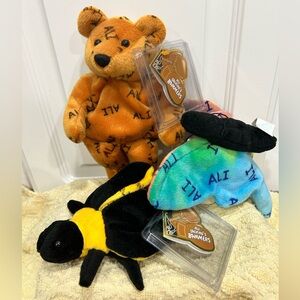 1999 Muhammad Ali Salvino's Bammers Beanie Bear Set of 3 NWT